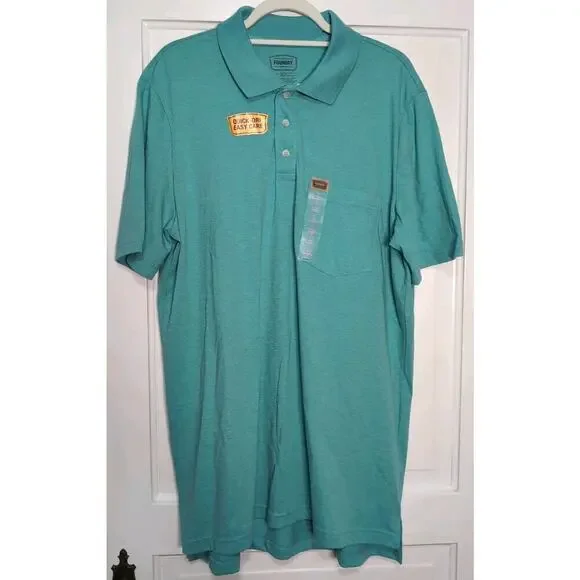 The Foundry Supply Co Polo Shirt Quick Dry Short Sleeve NWT Men's LT(1214)