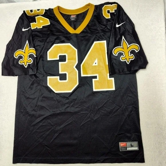 New Orleans Saints Ricky Williams Nike Jersey Mens L Black NFL Football Vintage