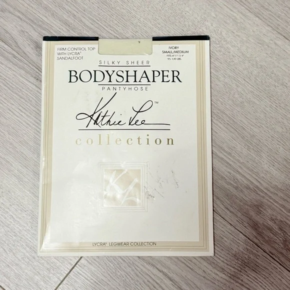 Bodyshaper Kathie Lee Silky Sheer Bodyshaper Pantyhose Ivory Small/Medium