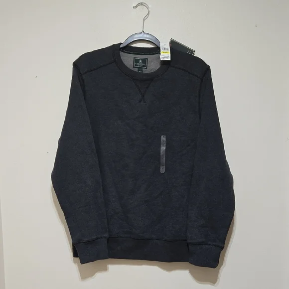 G.H. Bass & Co. Men's Mountain Fleece Black Heather Sweatshirt