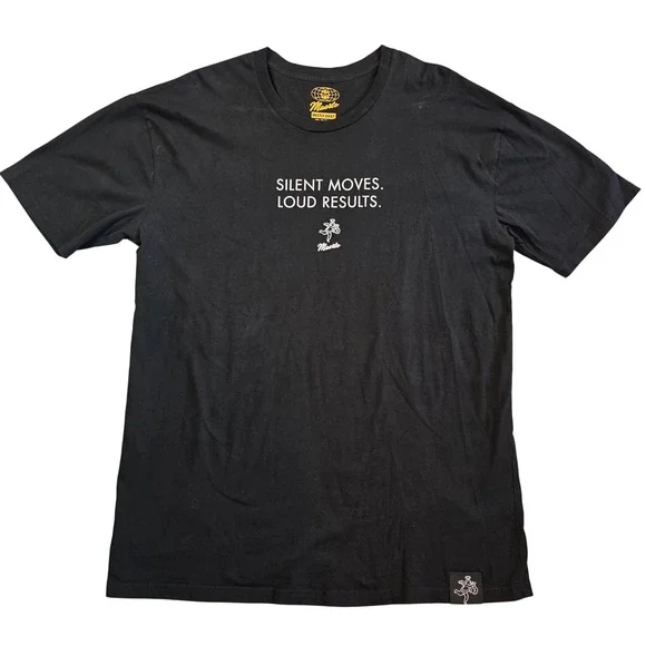 Muerte Hustle Daily Silent Moves Loud Results Graphic Tee Black 2XL Streetwear
