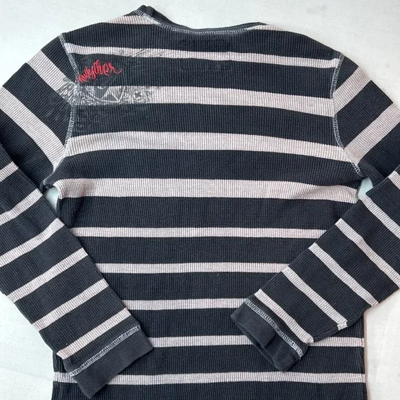 Vintage Quicksilver 90s Y2K Long Sleeve Shirt Striped 14-16 Mens Small Surf