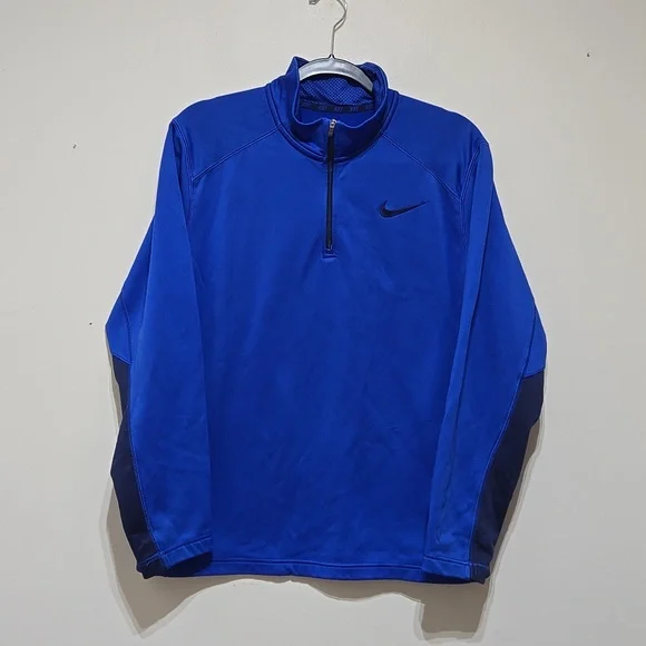 Nike Men's Blue Therma-Fit 1/4 Zip Pullover