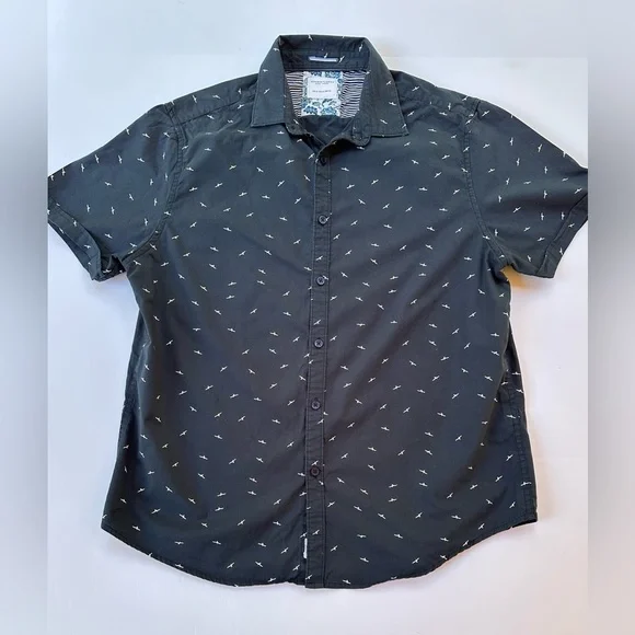 Men’s Denim & Flower Short Sleeved Shirt Size XL​​​
