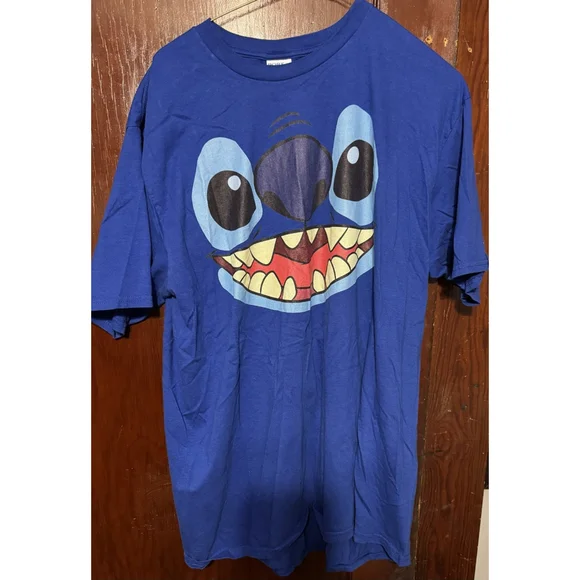 Stitch Disney Lilo & Stitch T Shirt Blue Men's Size XL