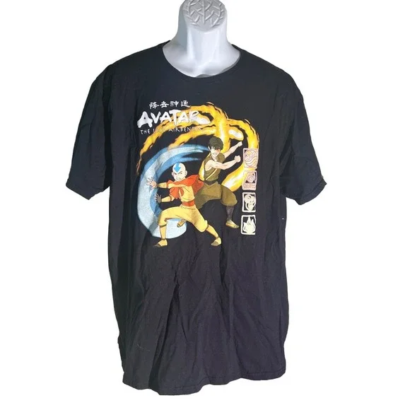 Avatar Short Sleeve T-Shirt American Casual‎ Old Clothes XL Anime