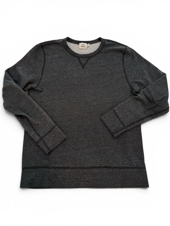 Flint and Tinder Huckberry Men's Charcoal Grey Crewneck Sweatshirt M Made in USA