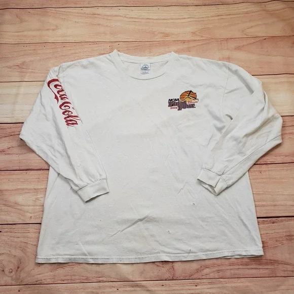 VTG 2004 NCAA Final Four San Antonio Connecticut Huskies Shirt Mens XL Coca-Cola