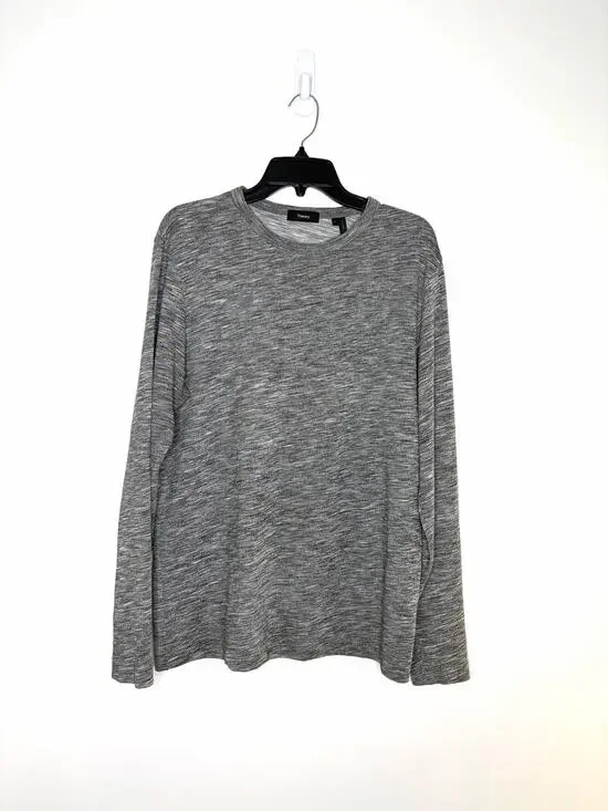 Theory Men’s Gaskell Crewneck Long sleeve T-shirt Sz L Gray Lounge Casual Preppy