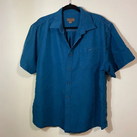 Northwest Territory Men’s Blue Button Down Mens XL Short Sleeve‎ Shirt
