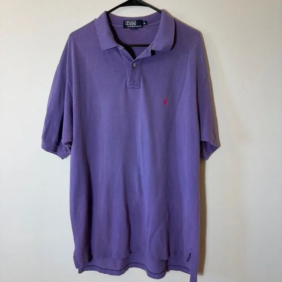 Polo by Ralph Lauren Men's XL Purple Polo‎ Shirt Short Sleeve Casual Top