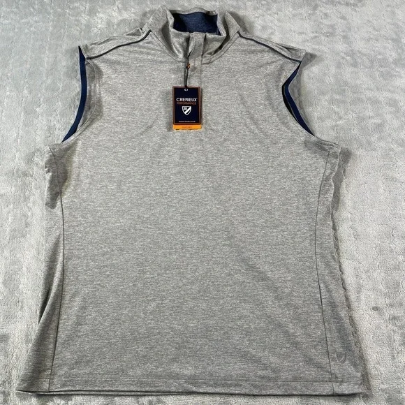 Cremieux Performance Shirt Mens‎ Size Medium Gray Sleeveless Athletic Pullover