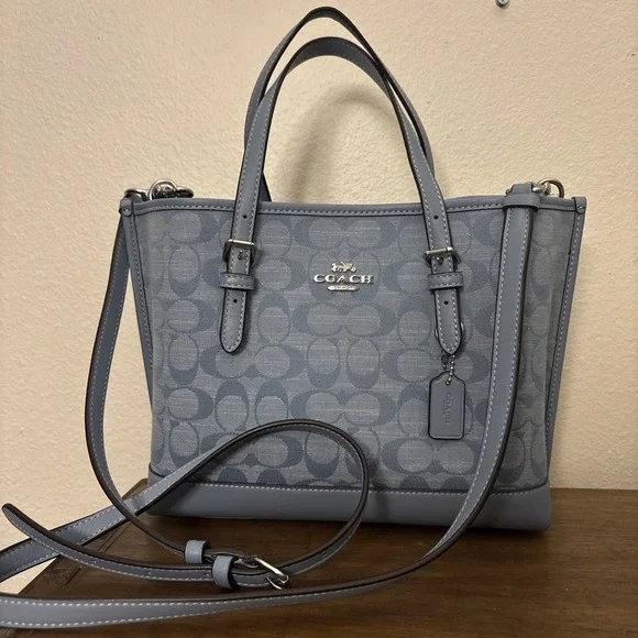 Coach Mollie Tote 25 in‎ Signature Chambra CH228 in Cornflower Multi