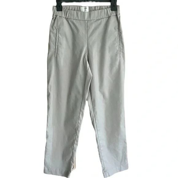 Aritzia Wilfred Darontal Cropped Taupe Trouser Pants Women's Size 2