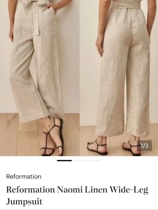 Reformation Naomi Linen Wide-Leg Jumpsuit