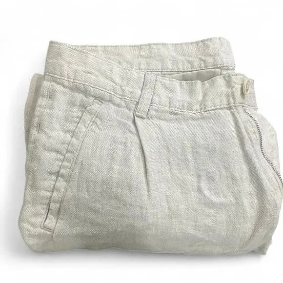 Zara white linen pants in