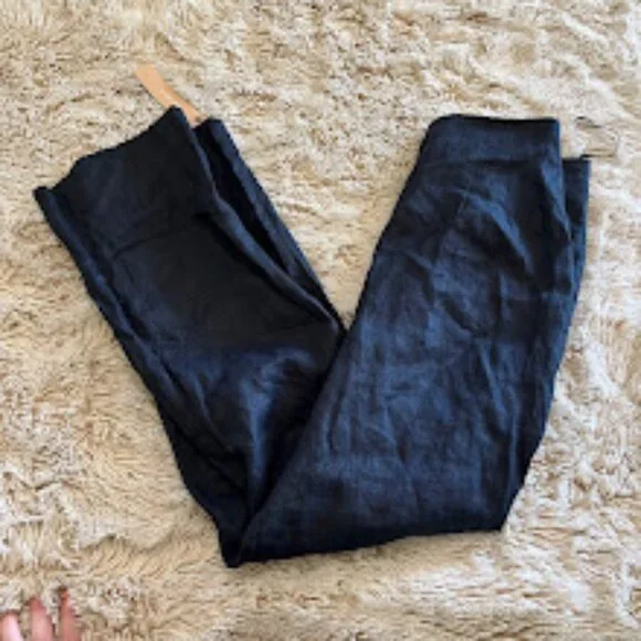 Reformation Black Linen Pants size 6