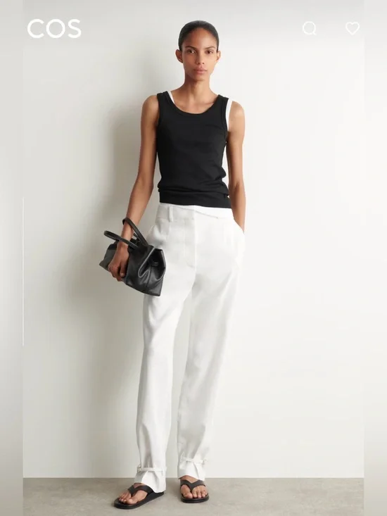NWT LINEN STRAIGHT-LEG PANTS, COS petite