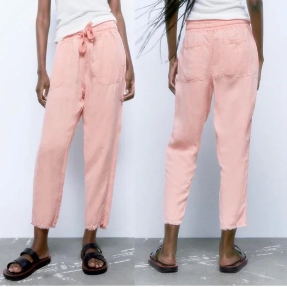 Zara Raw Hem trouser pants- Small