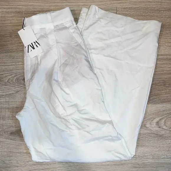 white zara trousers‎ pants