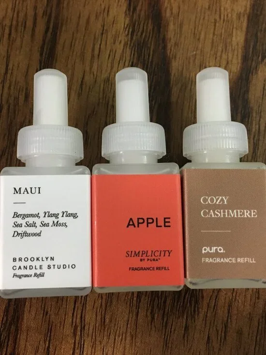 Pura Smart Fragrance Diffuser REFILLS (3) Maui Apple Cozy Cashmere