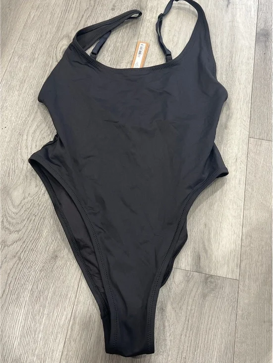Skims SCOOP NECK ONE PIECE Onyx medium