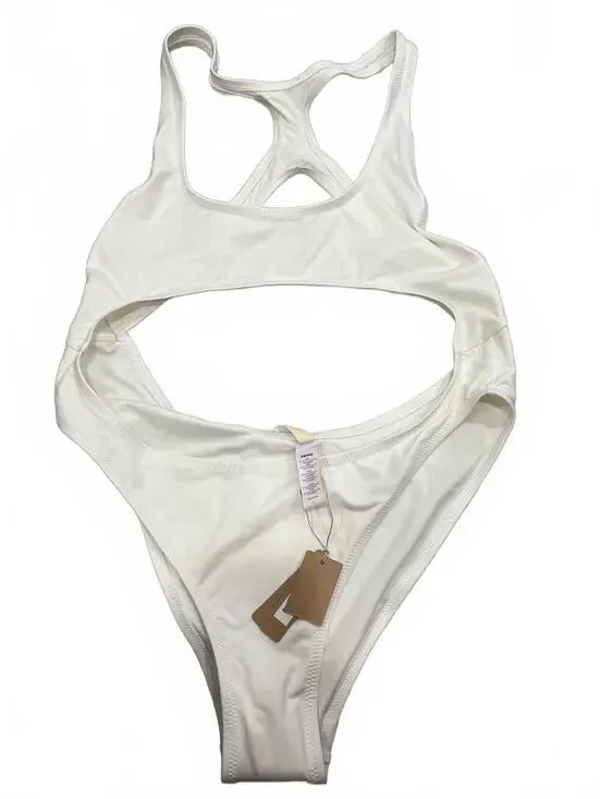 SKIMS Signature Swim Cut Out Monokini Racerback One Piece Marble