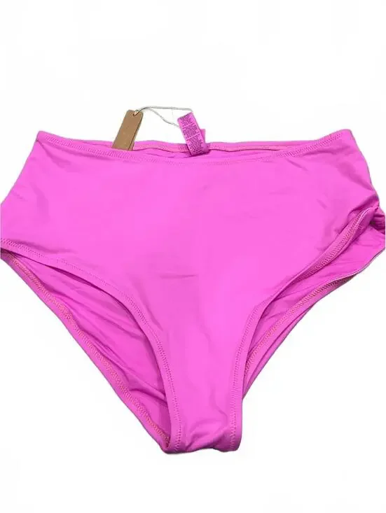 SKIMS Recycled Swim Full Brief Bikini Bottom in Neon Orchid