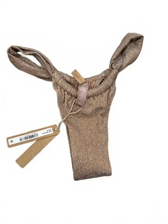 Skims Glitter Swim Ruched Tanga  Bikini