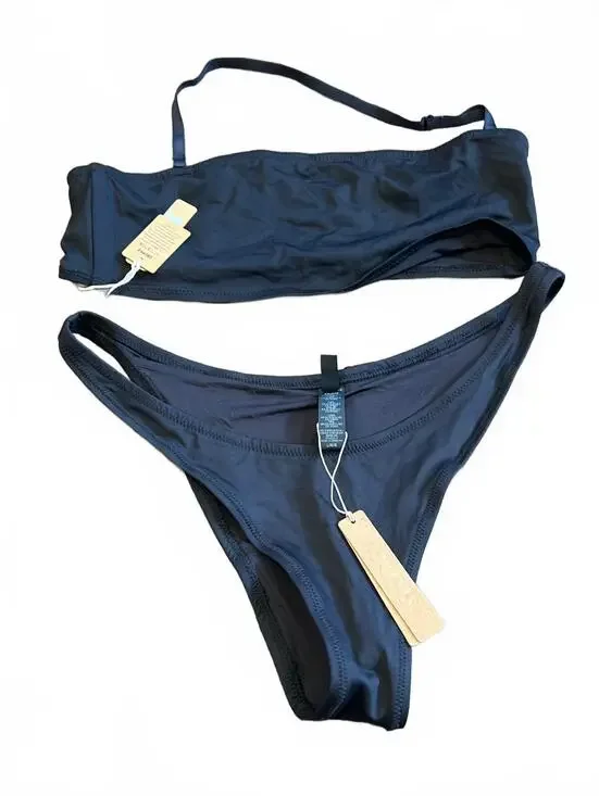 SKIMS  BANDEAU BIKINI TOP &  BIKINI BOTTOM-SET in Onyx