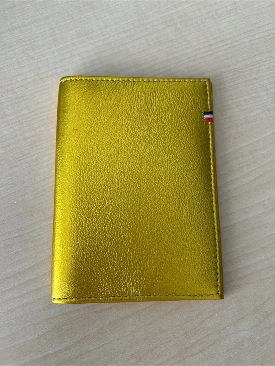 Clare V. Metallic Gold Passport Case
