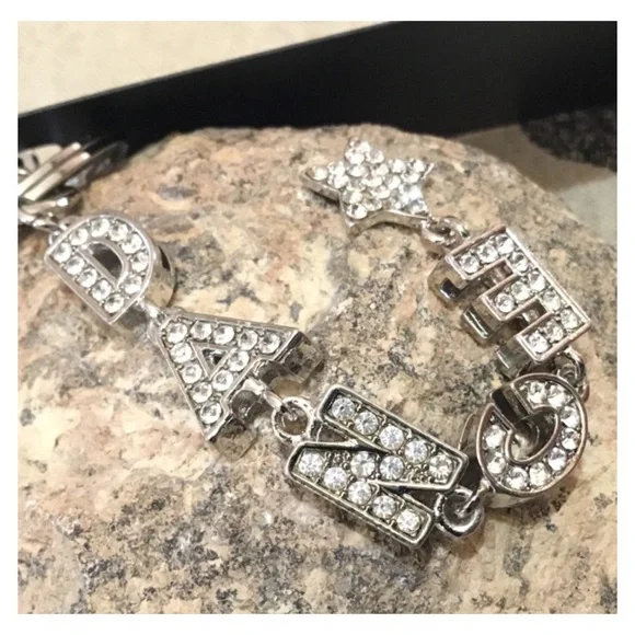 New! Silver Rhinestone “DANCE’ Keychain on Display
