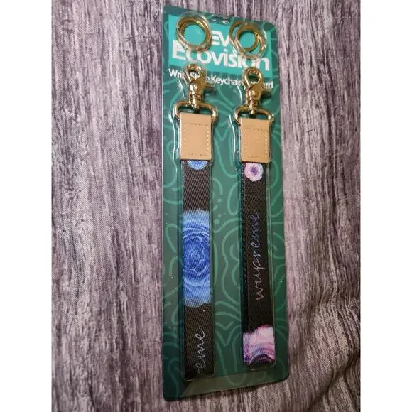 *5 for $25*‎ EcoVision 2 Pack Keychain Lanyard Wristlet Floral Inspire Me