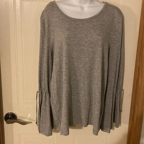 NWT MICHAEL Michael Kors gray top blouse pullover casual relaxed