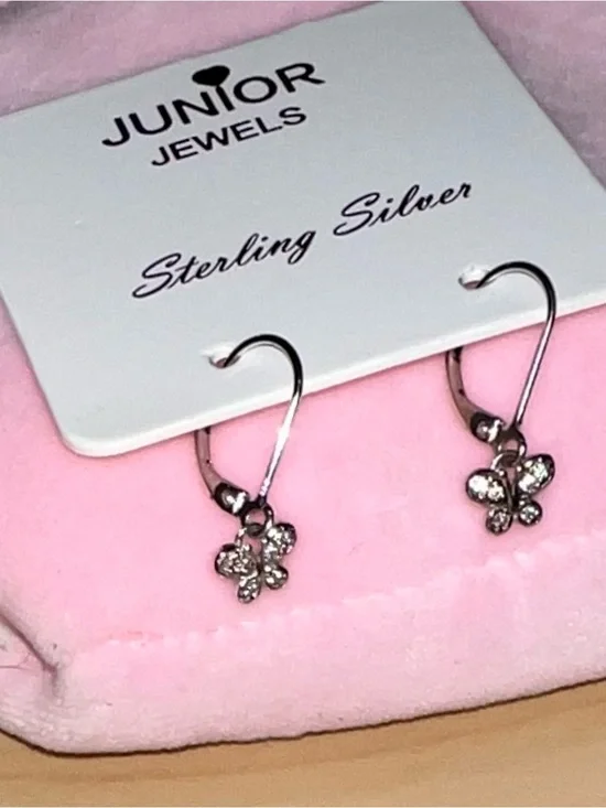 New small butterfly dangle earrings