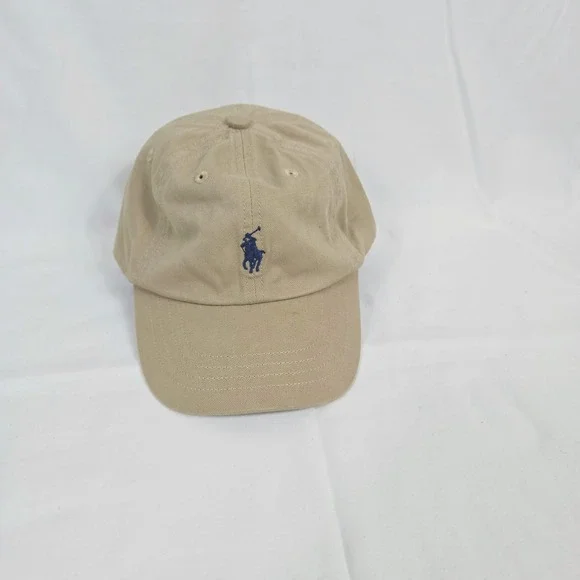 Polo Ralph Lauren Big Boy Tan 100% Cotton Classic Sport Baseball Cap Preppy 2-4T