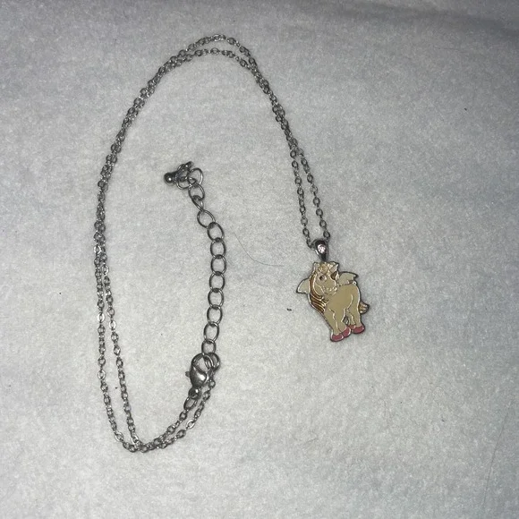 Little‎ Girls Necklace Silver Chain With Unicorn Charm