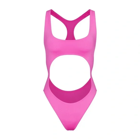 Skims Monokini One Piece Swimsuit Size 2X New With Tags in Taffy Bubblegum