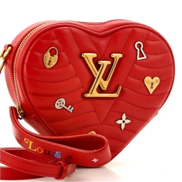 Louis Vuitton new wave‎ love lock heart bag