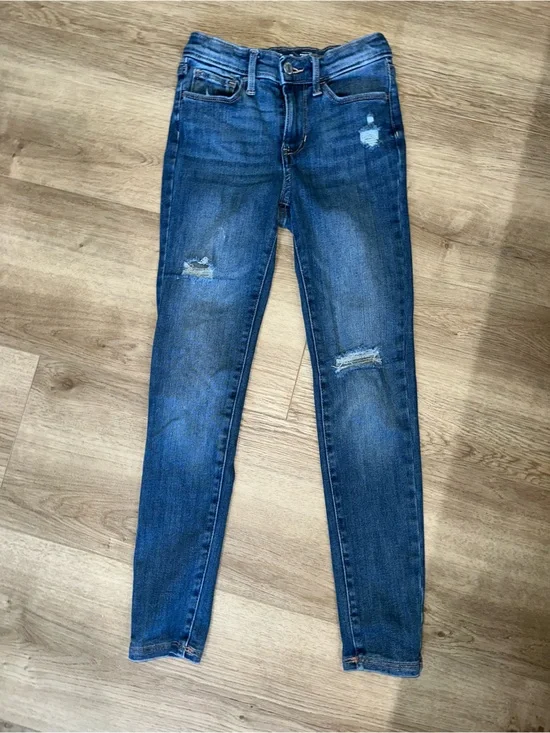 Old Navy Girls Distressed Blue Skinny Jeans