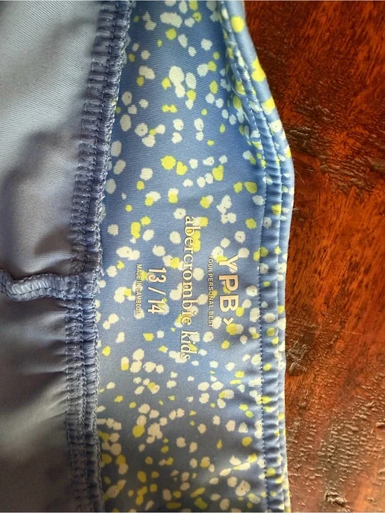 Abercrombie Kids YPB Blue Bottoms with White and Yellow Speckles