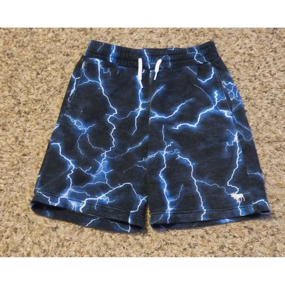 Abercrombie‎ Kids Lightning Pattern Shorts Youth Size 11/12 Blue