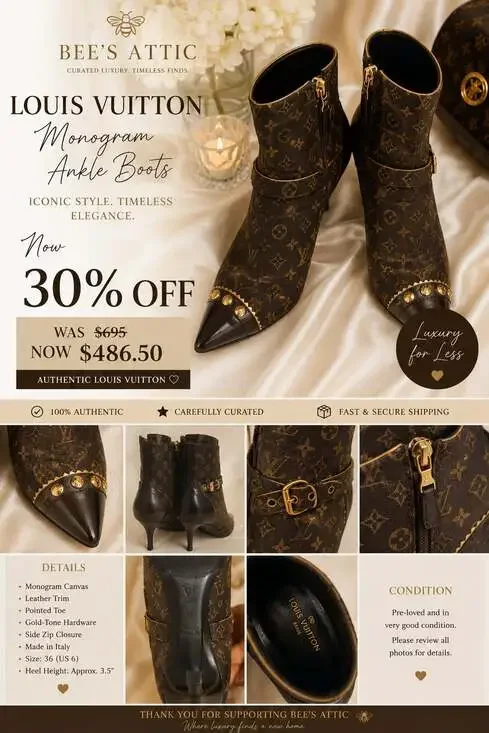 Louis Vuitton Monogram Ankle Boots Outlet Online
