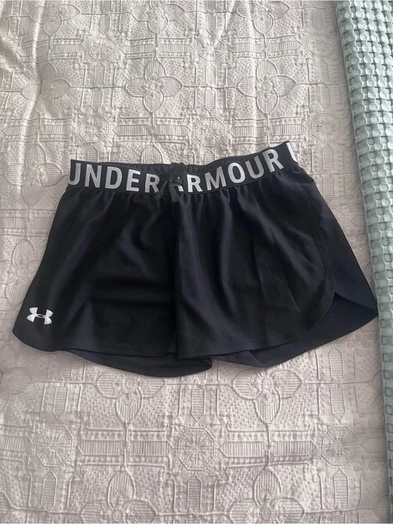 Under Armour Black Athletic Shorts with Branded Waistband
