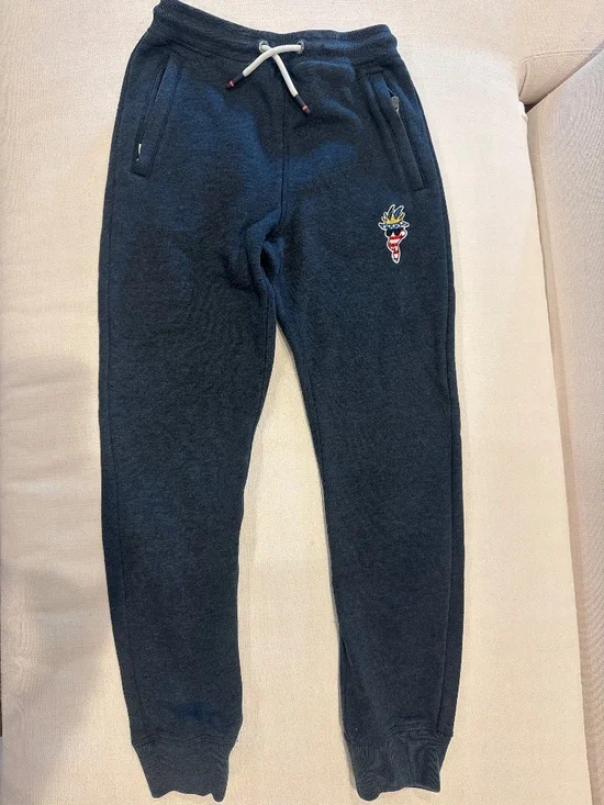GOAT USA Youth Medium Navy Blue Fleece Jogger Sweatpants