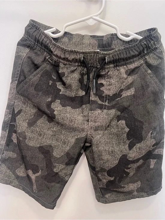 Timberland Boys Gray Camouflage Drawstring Shorts, Kids