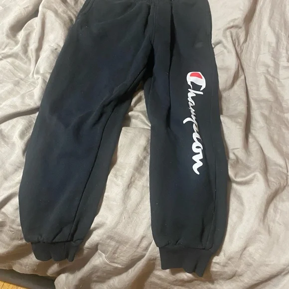 Champion‎ Kids Black Sweatpants with Logo