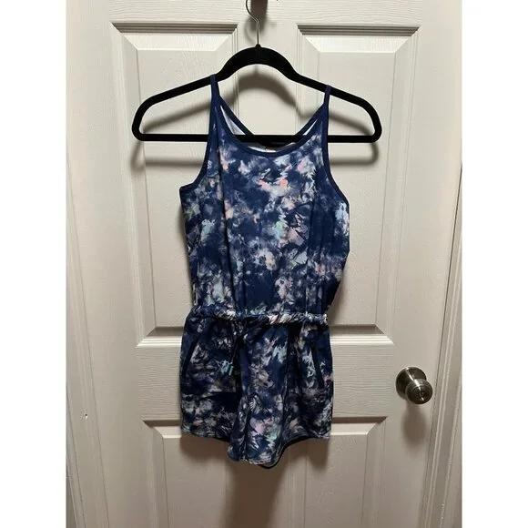 Athleta Girl | Blue Multicolor Romper‎ Sz L/12
