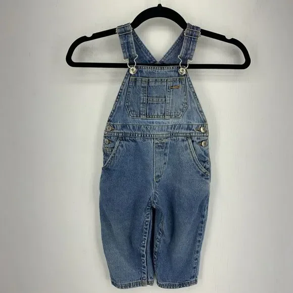Vintage Gymboree Toddler XS Jean Overalls Diaper Snaps Rainbow Colorful‎ Tag Y2K