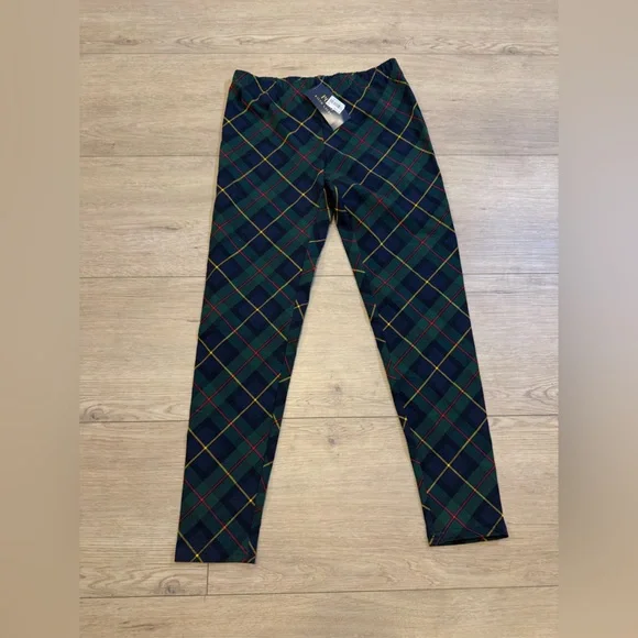 NWT Ralph‎ Lauren Youth Plaid leggings Large